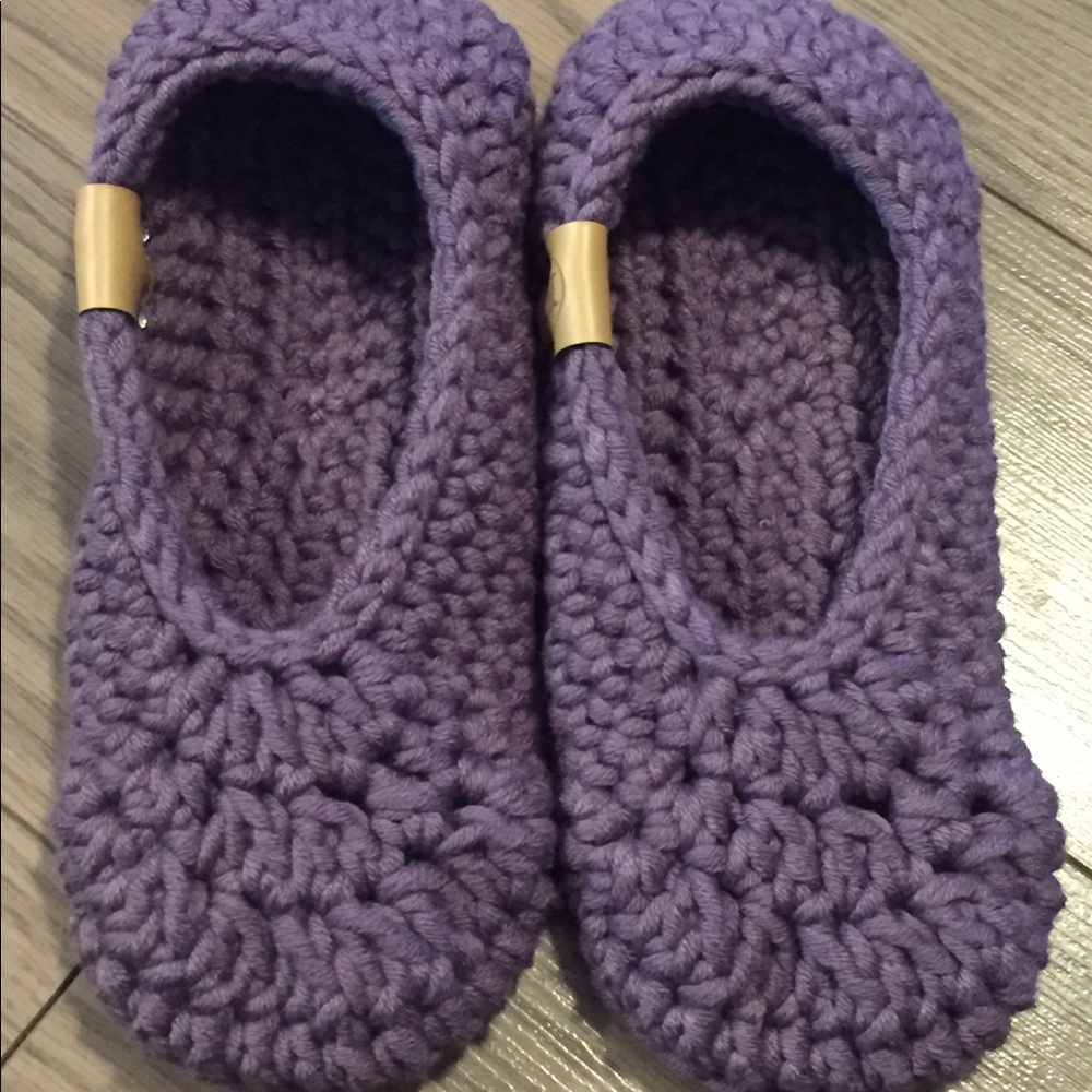 Crochet Slippers with grip on the bottom